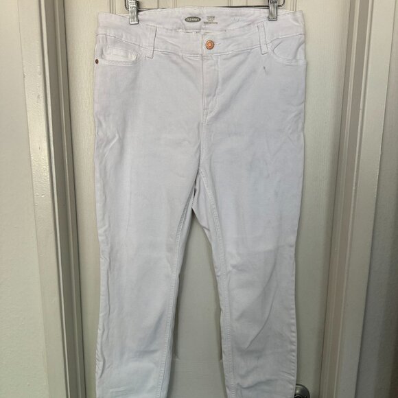 EUC, Old Navy Rockstar Women's Super Skinny High-Rise Bright White Jeans Size 16 - Picture 1 of 13